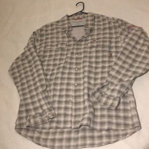 Custom embroidered Simms button down shirt size XL